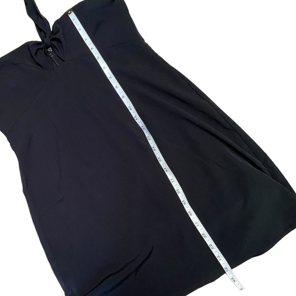 NWT Abercrombie & Fitch Knot Front Cut Out Halter Mini Dress Black M New - Picture 9 of 12